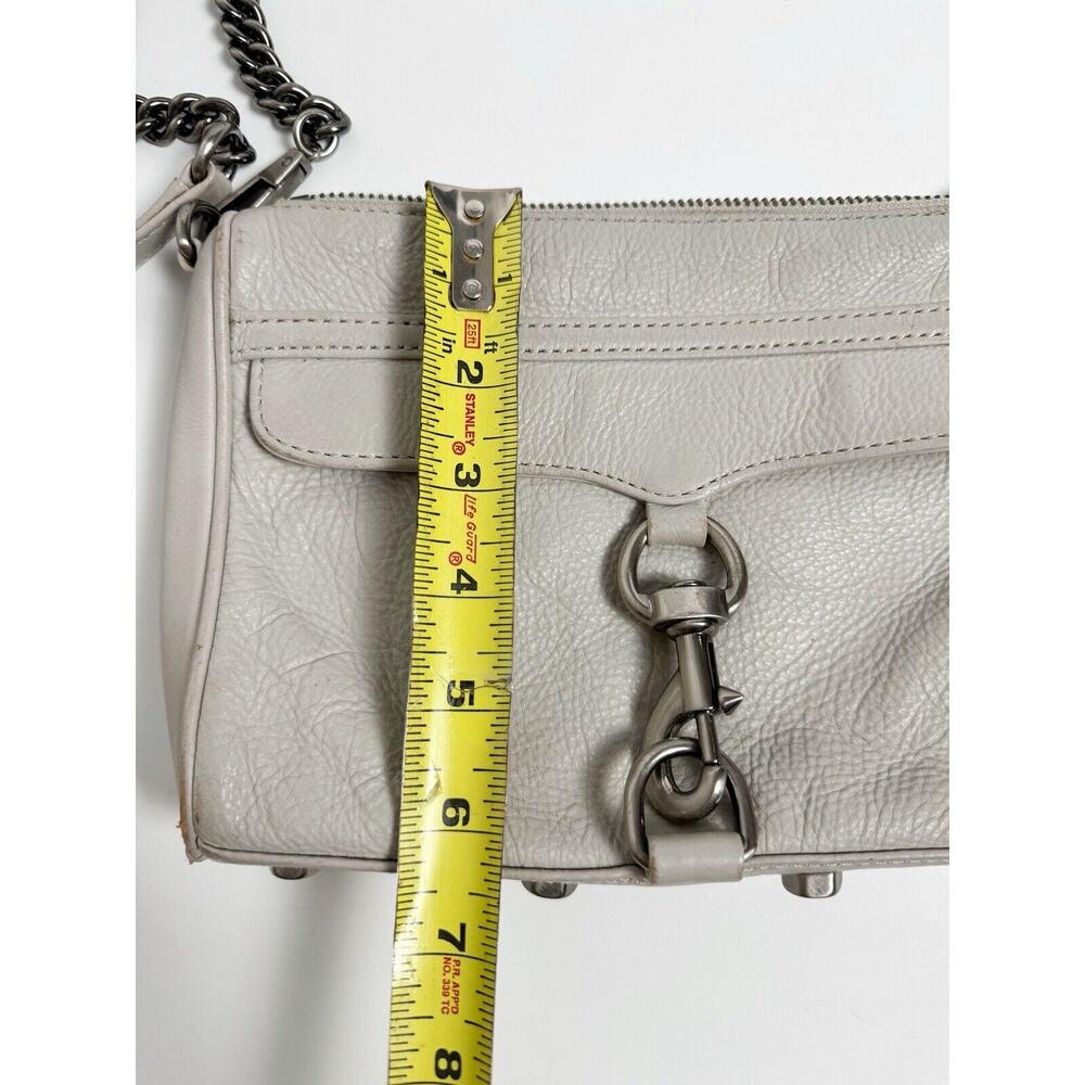 Rebecca Minkoff Crossbody Bag Purse Light Gray Stone Silver Hardware - Picture 2 of 13